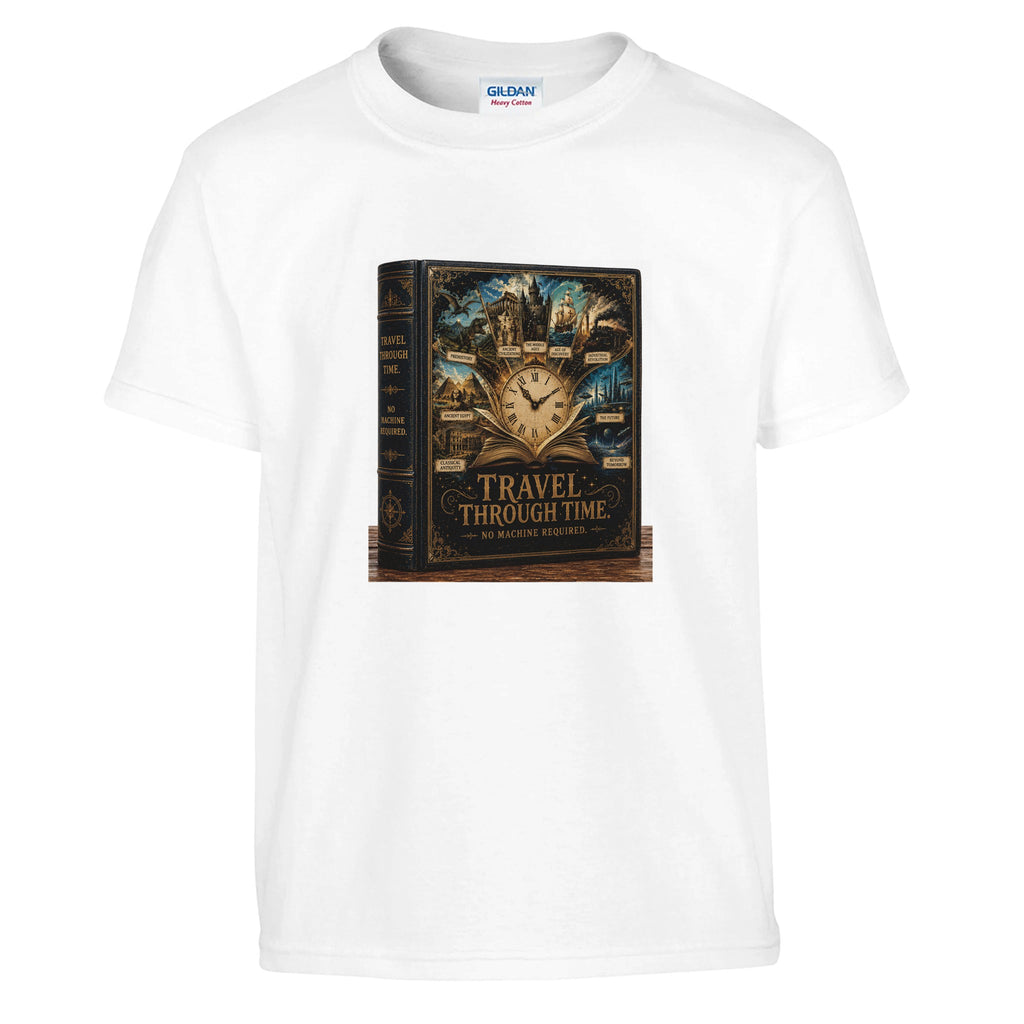 Reading Is Time Travel Kids T-Shirt - Designity