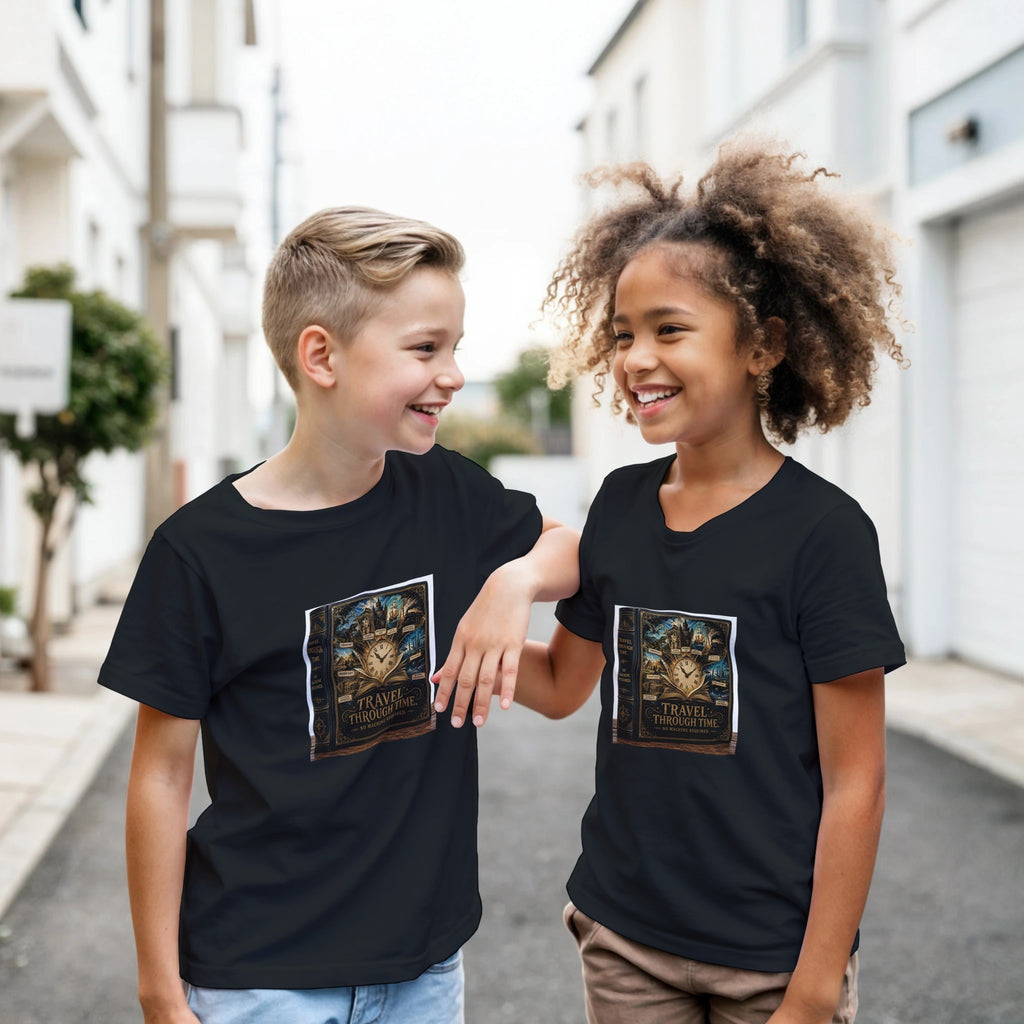 Reading Is Time Travel Kids T-Shirt - Designity