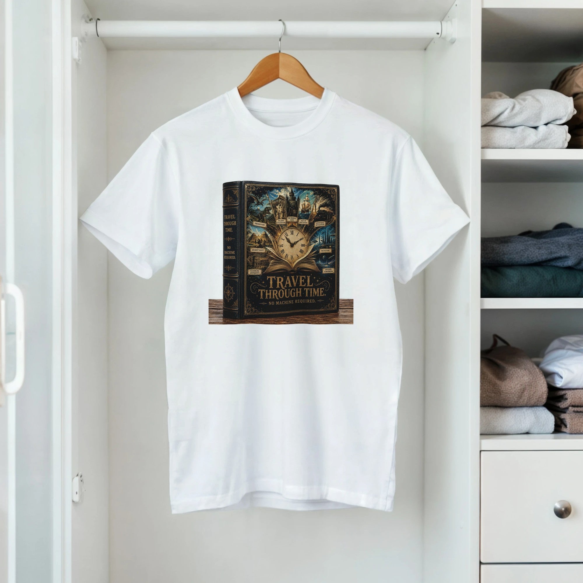 Reading Is Time Travel Graphic Tee – Book Lover T-Shirt For Her - Designity