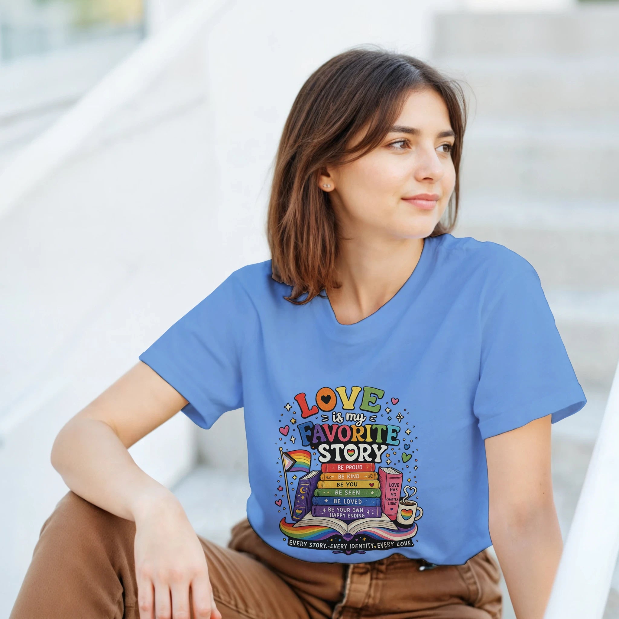 LGBTQ+ Pride Book Lover T-Shirt – Vibrant Colorful Graphic Tee - Designity