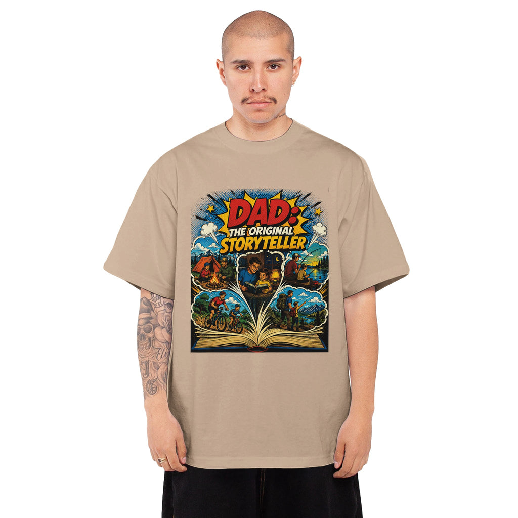 Dad The Original Storyteller T-Shirt, Oversized Dad Gift, Funny Father's Day Shirt, Dad Shirt From Kids, Gift for Storyteller Dad - Designity