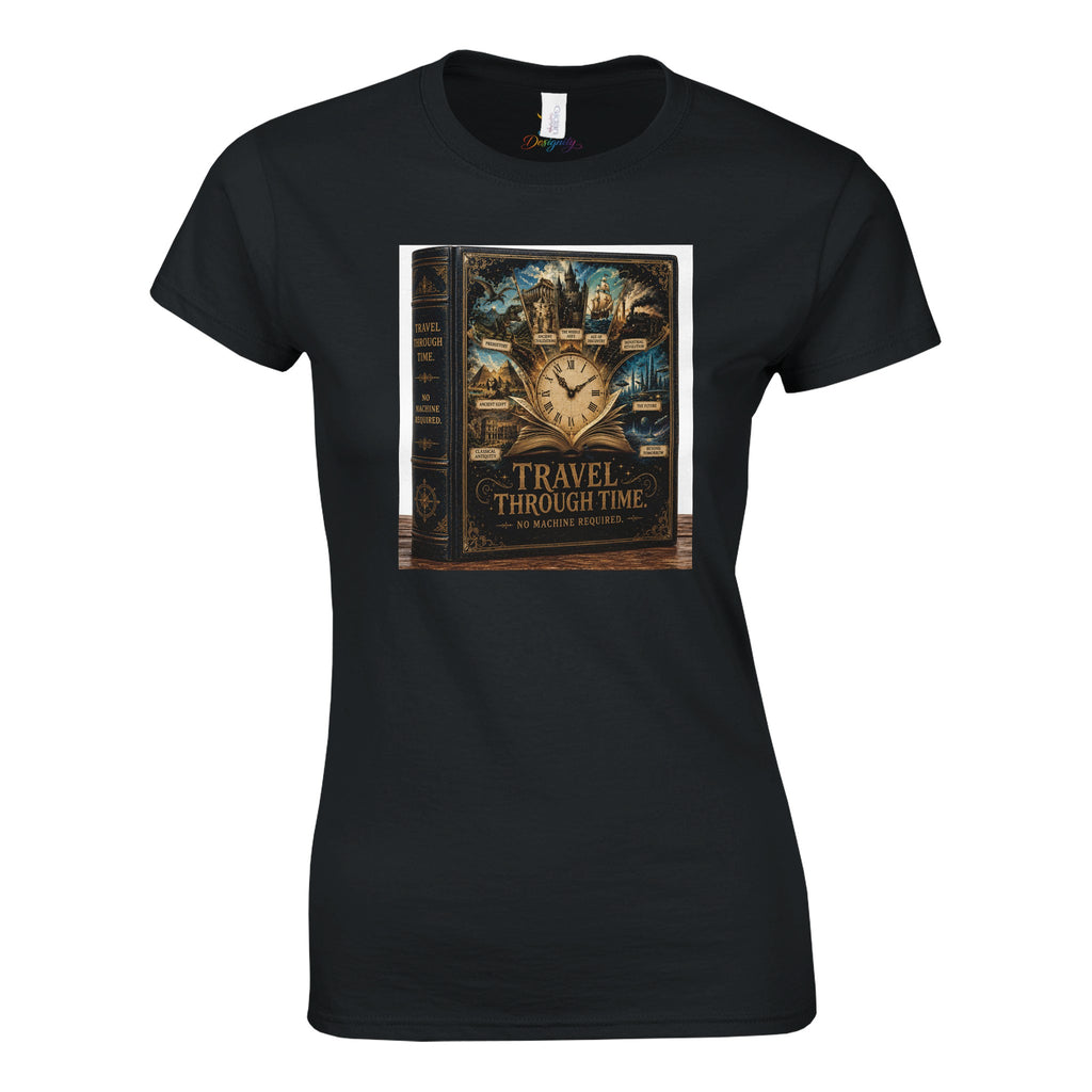Reading Is Time Travel Graphic Tee – Book Lover T-Shirt For Her - Designity