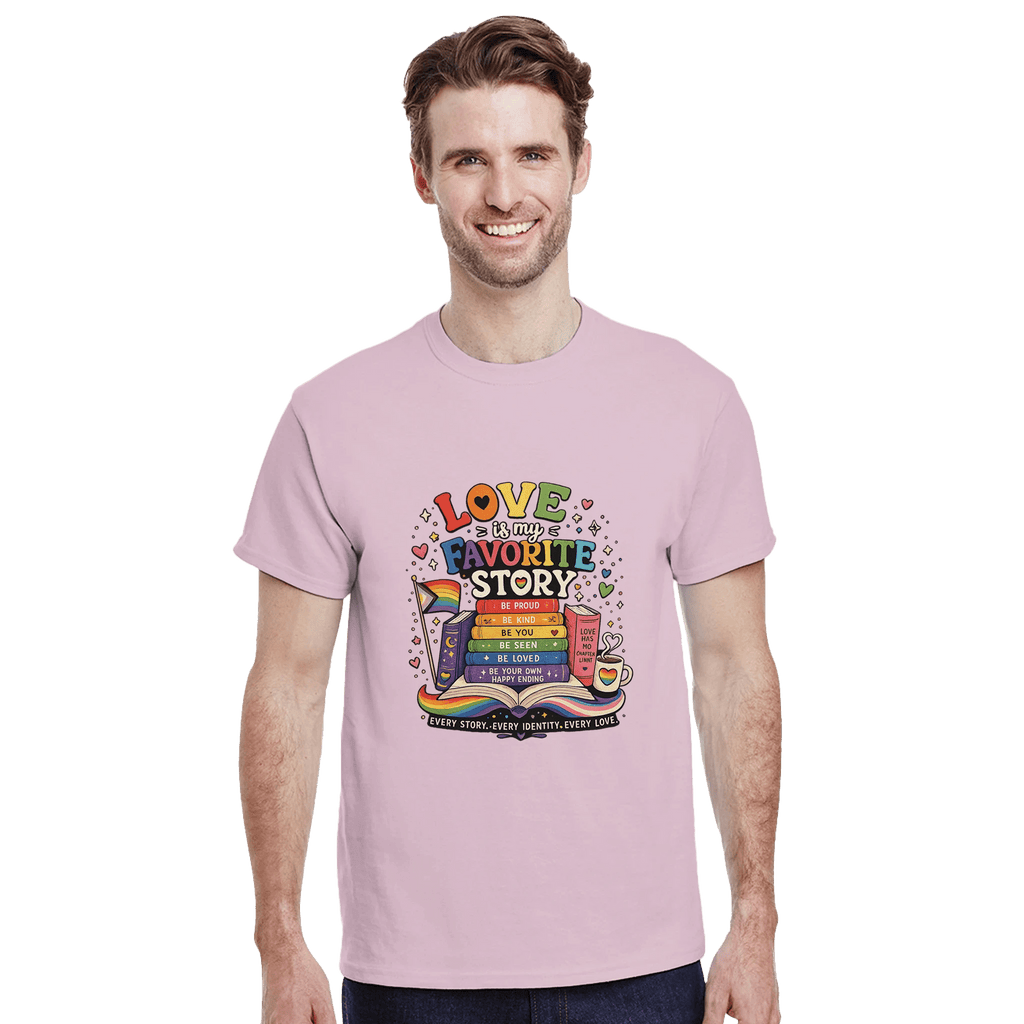 LGBTQ+ Pride Book Lover T-Shirt – Vibrant Colorful Graphic Tee - Designity