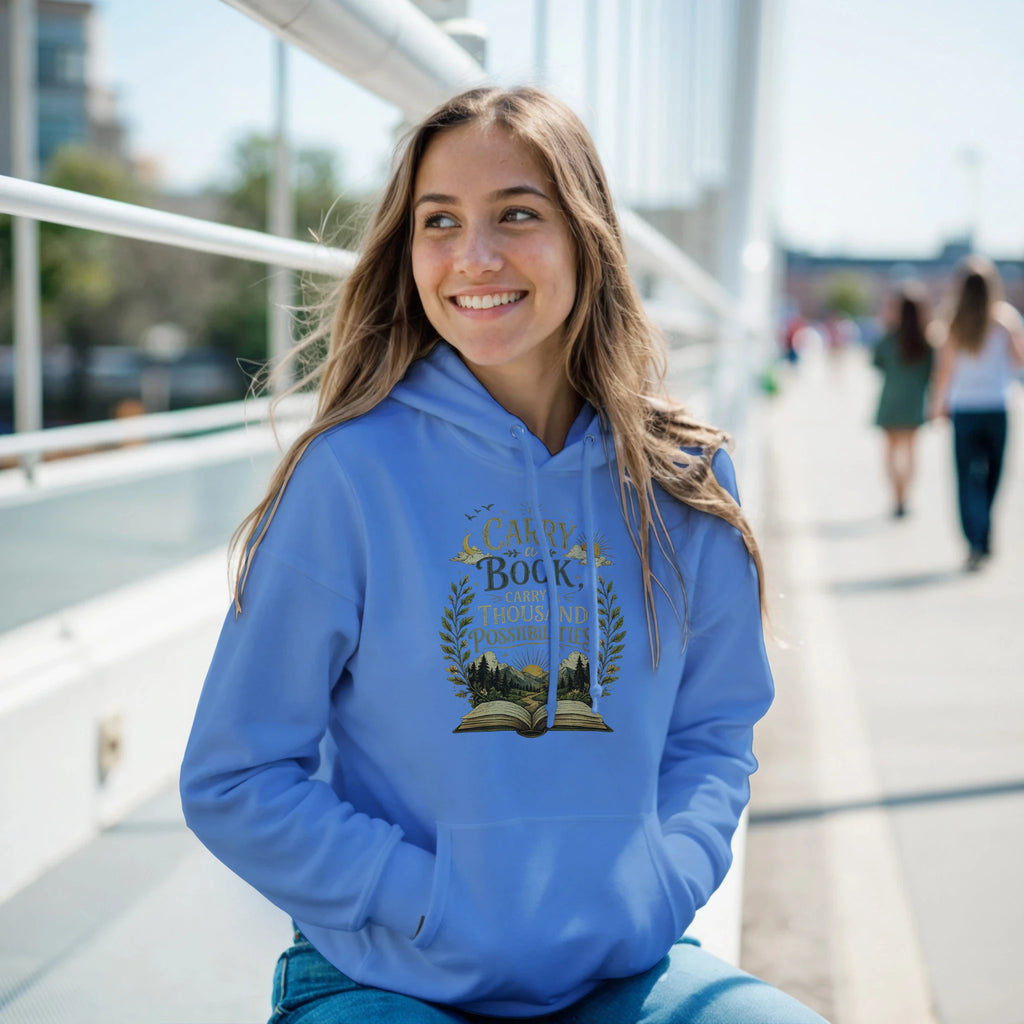 Book Lover Hoodie – Carry a Thousand Possibilities - Designity