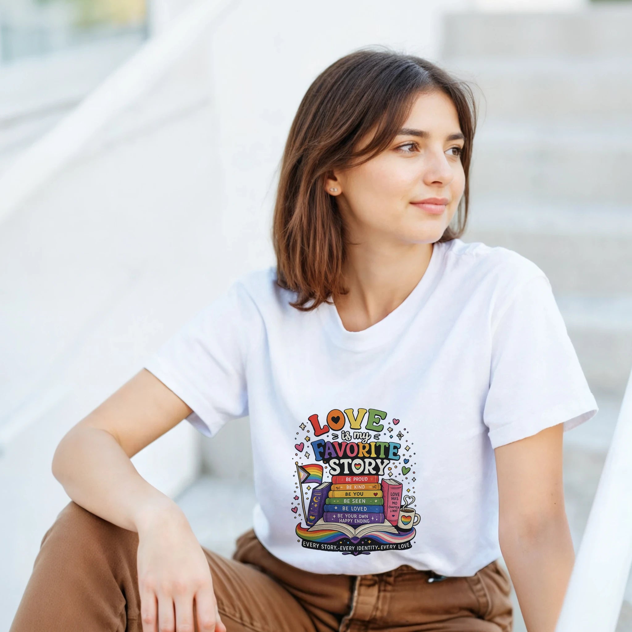 LGBTQ+ Pride Book Lover T-Shirt – Vibrant Colorful Graphic Tee - Designity