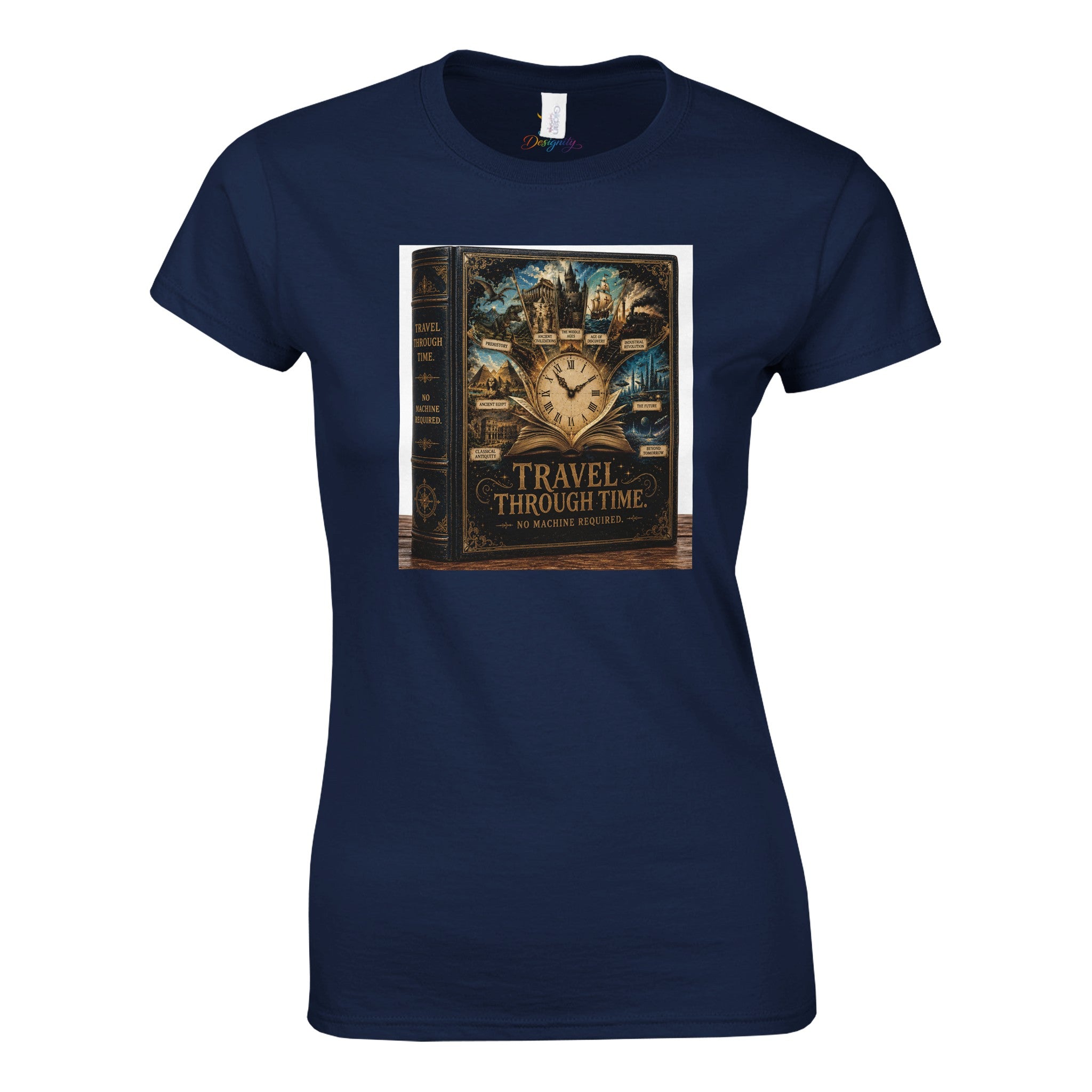 Reading Is Time Travel Graphic Tee – Book Lover T-Shirt For Her - Designity