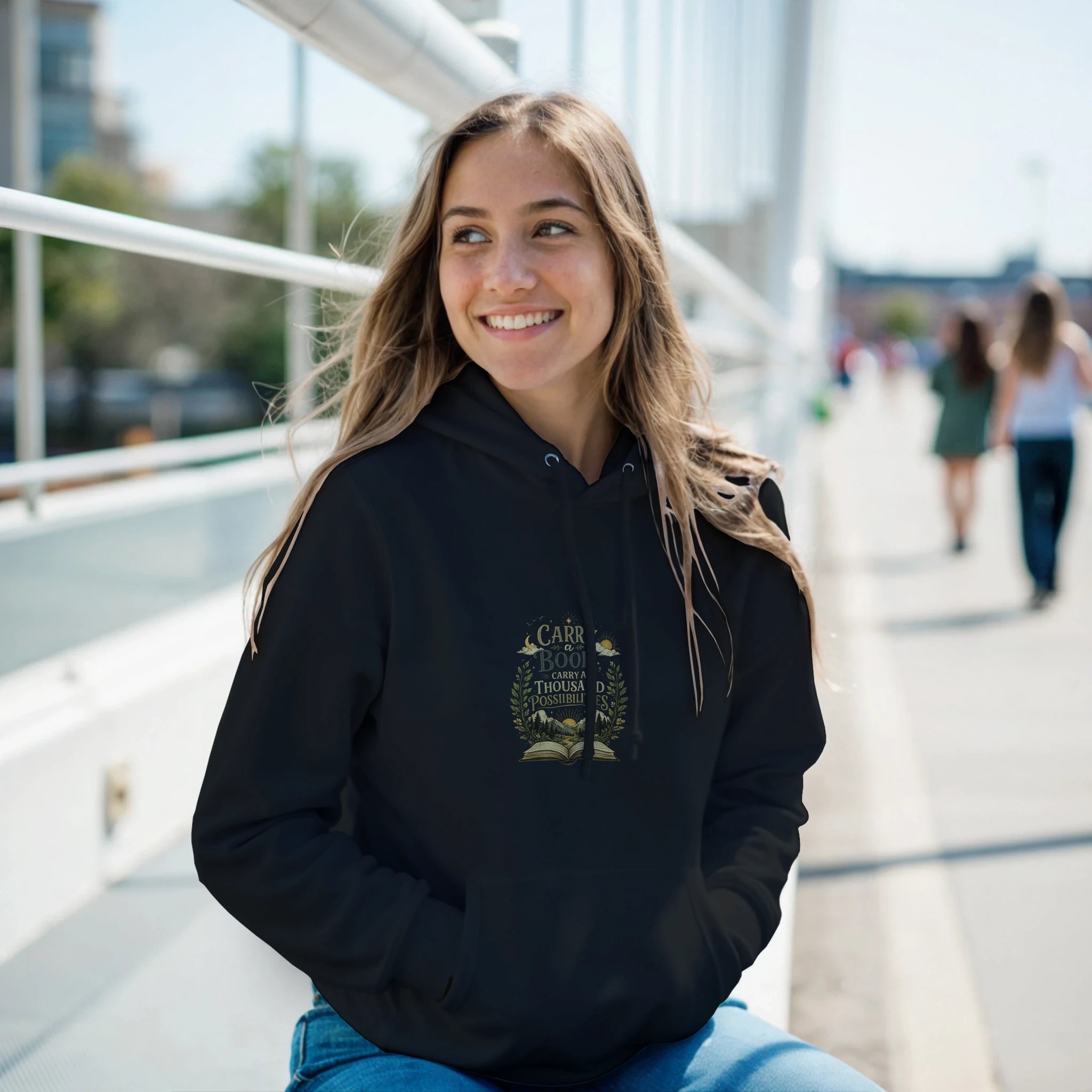 Book Lover Hoodie – Carry a Thousand Possibilities - Designity