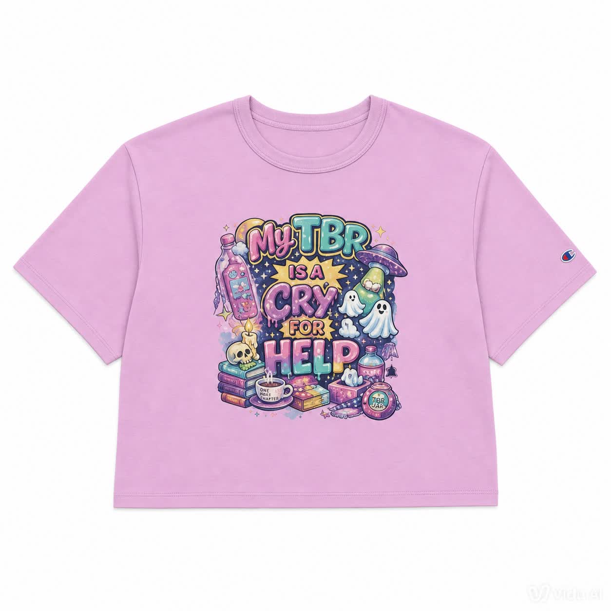 My TBR Is a Cry for Help Crop Top | Y2K Funny Book Lover T-Shirt - Designity